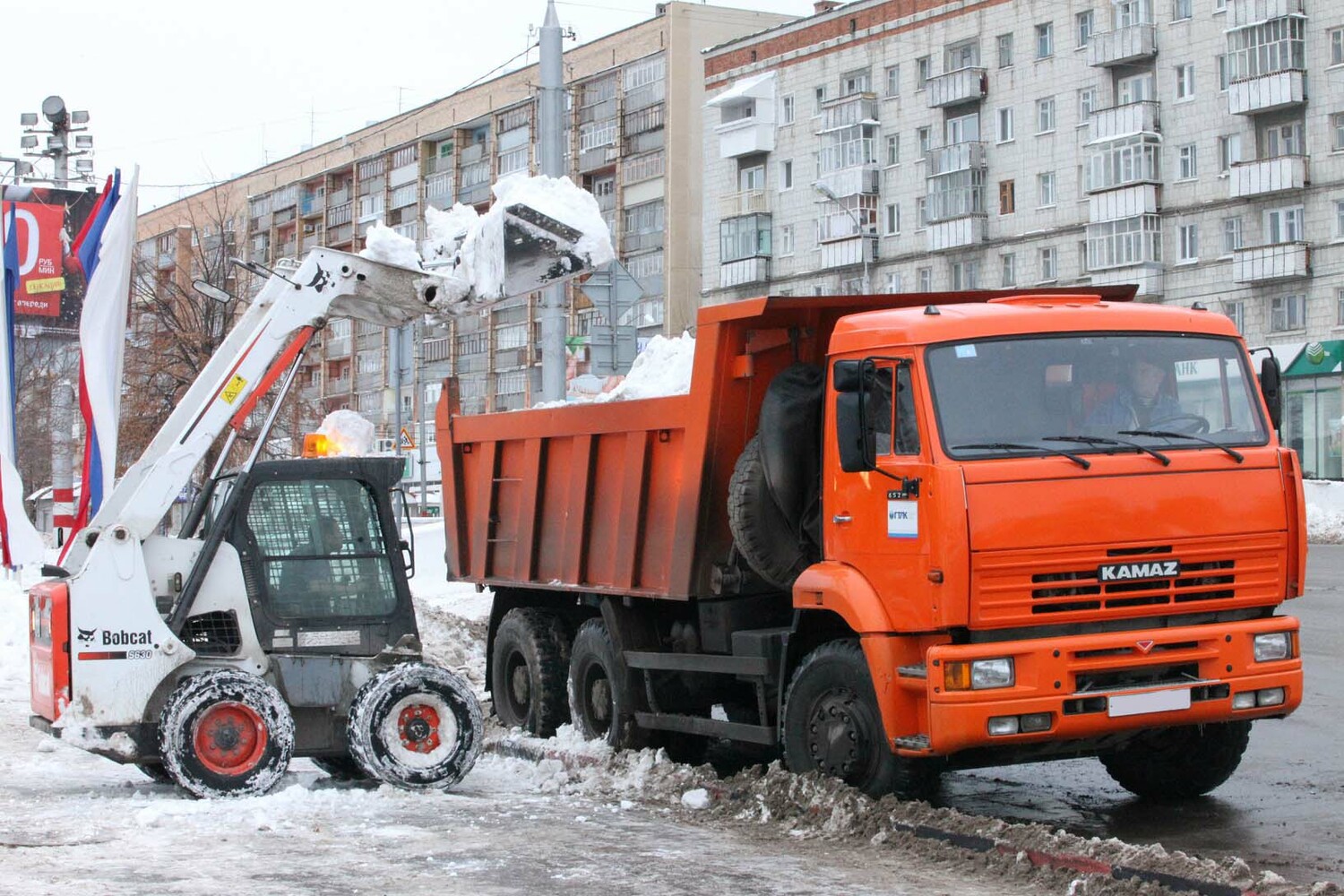 Вывоз снега порейсово